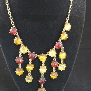 Chic Gold and Red Necklace